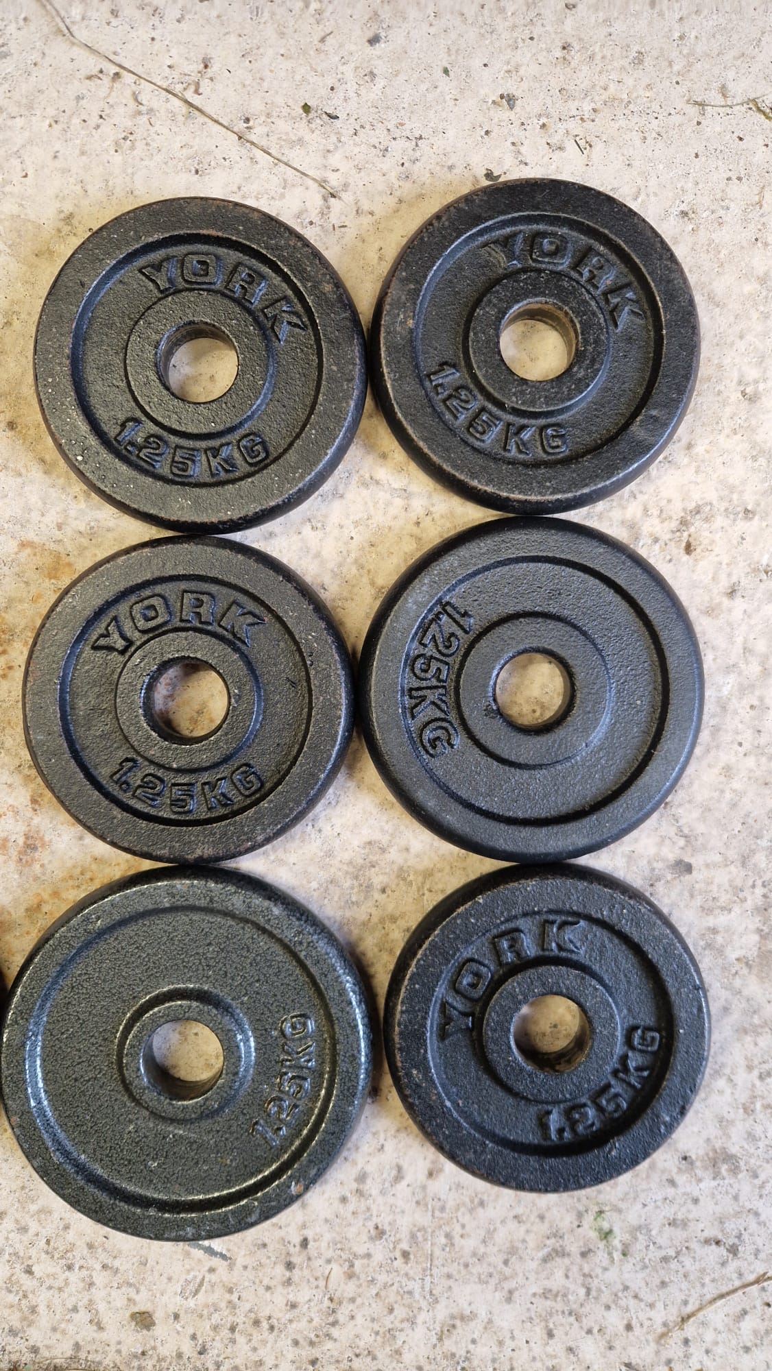 Second hand 1inch weight plates